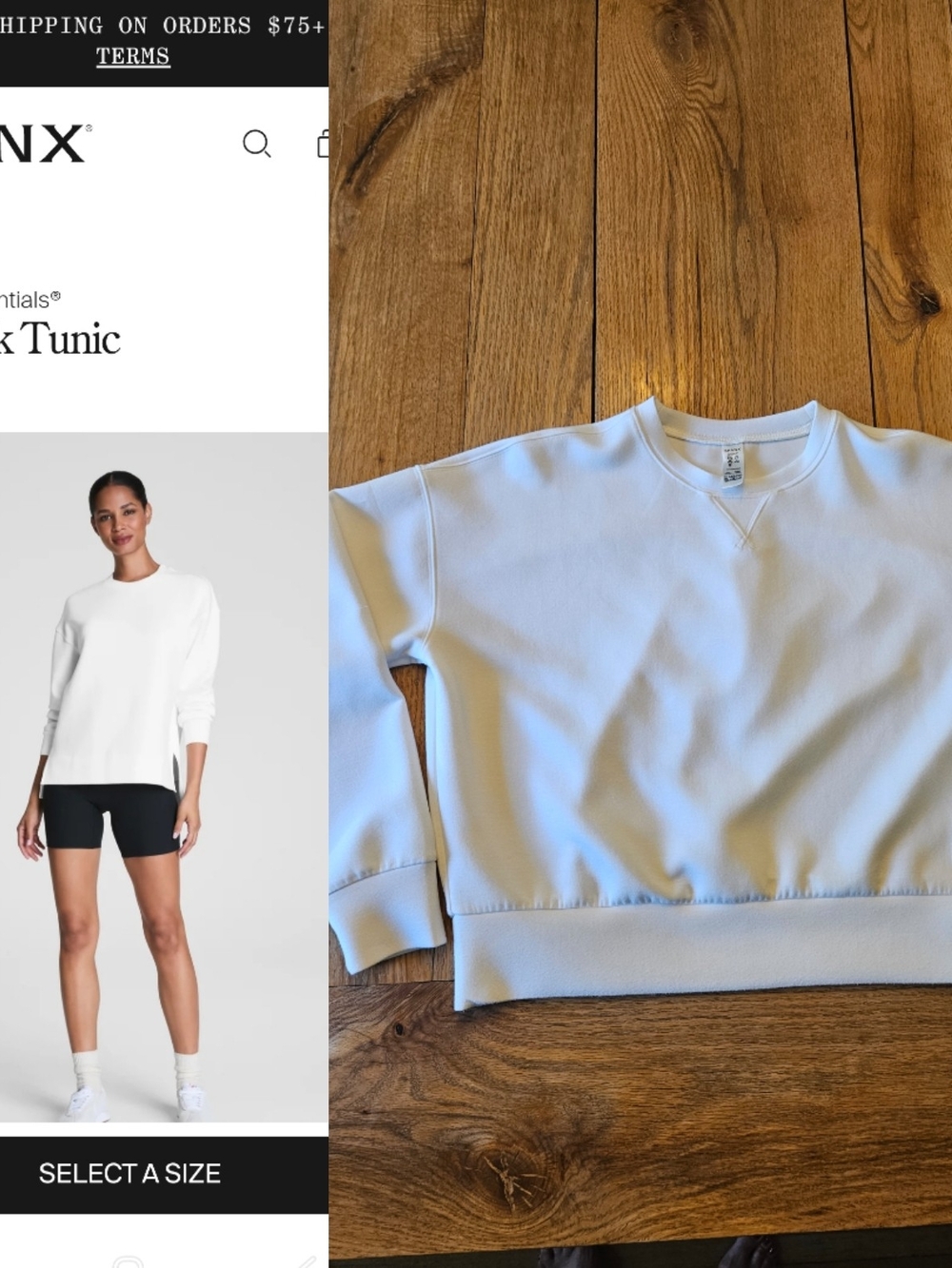 SPANX AirEssentials Everyday Crewneck Sweatshirt - White